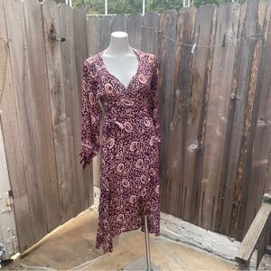 Natalie Martin wrap midi dress size small